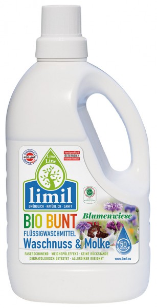 Limil Bio Bunt Flüssigwaschmittel - Blumenwiese 1,5 L
