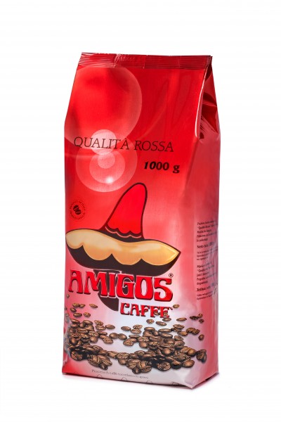 Amigos Kaffee Qualita Rossa 1000 g, ganze Bohnen