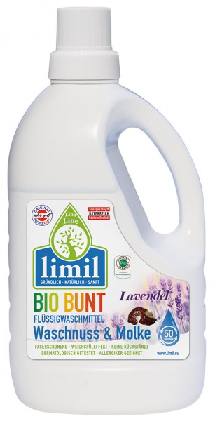Limil Bio Bunt Flüssigwaschmittel - Lavendel 1,5 L